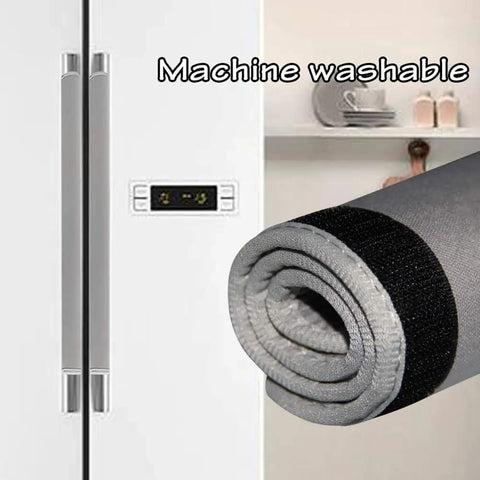 4 Pack Neoprene Refrigerator Door Handle Covers For Most Handles 9 To 11 Cm Perimeter Anti Slip Anti Static Protectors Keep Fingerprints And Food Stains Off Gray Machine Washable