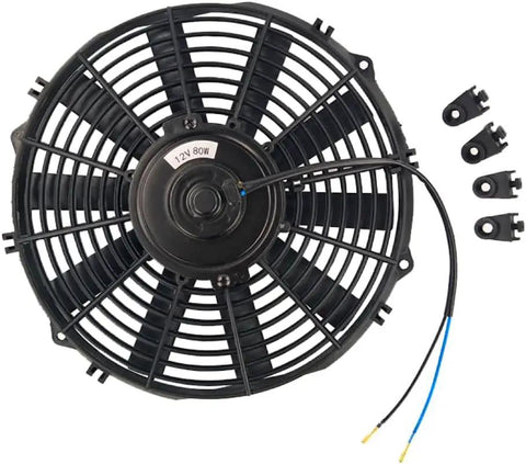 Universal Underdash Air Conditioning Kit With Aluminum Condenser And Wiring Harness 12 Volt Dc Evaporator One Ton Cooling Power black fan with wiring harness