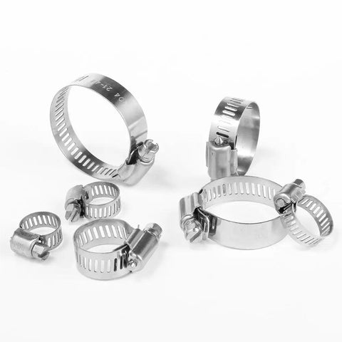 20 Pack Stainless Steel Hose Clamps Adjustable 3/8 to 5/8 Inch (10-16mm) Worm Gear Clamp for Plumbing, Auto and Mechanical Projects, Durable Metal Fuel Line Pipe Clamp, Rust Resistant.