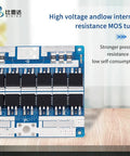 Heavy Duty 14S Bms For Lithium Ion Battery Packs With Balance Wire And Ntc Temp Probe showing high voltage MOS tube.