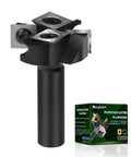 Pro Grade CNC Spoilboard Surfacing Router Bit With Four Wings Half Inch Shank One And A Half Inch Cutting Diameter Slab Flattening Bit For CNC Routers Anti Kickback And Heat Resistant Coating
