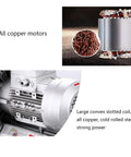 All copper motors and internal components of Built Like A Workhorse 0.5 Hp Regenerative Blower 110V Industrial Vacuum Pump.