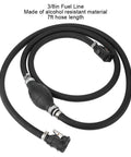 Durable Boat Fuel Line 3 Eighth Inch By 7 Feet With Primer Bulb Ball Pump Marine Gas Hose Alcohol Resistant Marine Grade