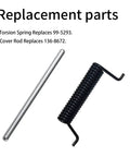 Toro Compatible Torsion Spring And Cover Rod Kit For Lawn Mower Replacement Parts Replaces 99-5293 And 136-8672, black spring and silver rod