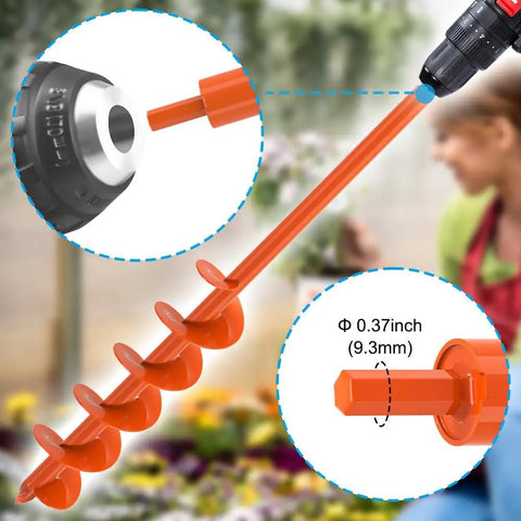 Heavy Duty Workhorse 4 By 32 Inch Auger Drill Bit For Planting And Post Holes Steel Garden Auger With Three Eighths Inch Hex Shank