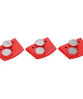 Diamond Grinding Pads Set 30 Grit Trapezoid Concrete Floor Grinder Discs With Two Cylindrical Teeth for Granite, Stone, Terrazzo Polishing.