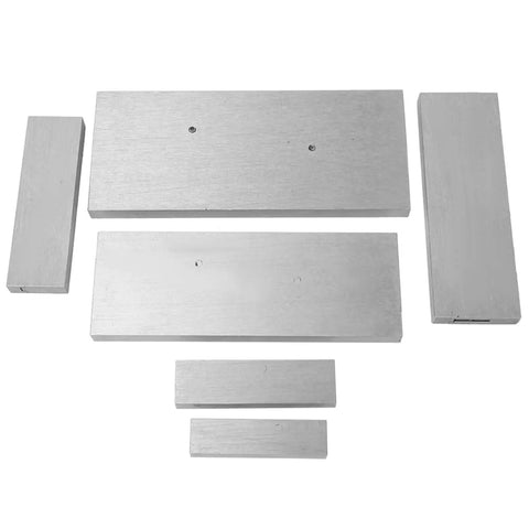 Six Piece Steel Adjustable Parallel Block Set With Micrometer Grade Adjustment And Three Eighths To Two And A Quarter Inch Range For Machinists And DIY Buffs Seeking Precise Milling And Grinding Tools