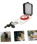 Portable Orienteering Compass With Ruler And Mirror High Accuracy Hiking Map Tool for Camping And Travel ABS Built Pocket Size Durable
