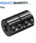 Rigid Single Split Shaft Coupling For One-Half To Three-Eighths Inch Bore, One-And-One-Eighth Inch OD, Black Oxide Coated With Set Screws