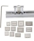 Heavy Duty Universal BGA Reballing Stencil Kit With Solid Metal Holders And Zero Sweat Solder Masks Perfect For DDR1 DDR2 DDR3 Chip Fixes Straight On Your Workbench with steel stencils and spring holder setup.