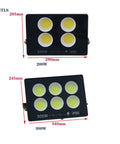 Ultra High Output Led Flood Light Heavy Duty Weather Proof Security Beacon Projector Bulb Beast Mode Cold White Beam No Joke Brightness For Backyards Job Sites And Parking Areas 6 Pack, two sizes 200W and 300W.