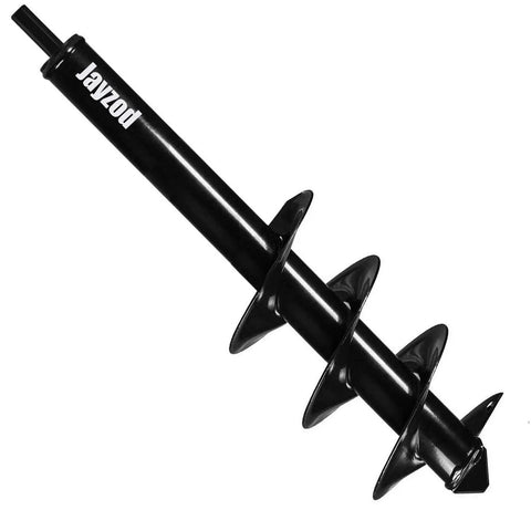 4 Inch By 25 Inch Garden Auger Drill Bit For Planting Bulbs And Bedding Plants, Spiral Bulb Auger With Three Eighths Inch Hex Drive