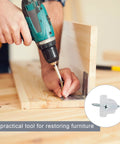 Close-up of installing 10 Pack Acrylic False Front Cabinet Clips With Screws For Kitchen Cabinets And Drawers with screwdriver