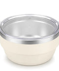 Hella Solid 32 Oz Double Wall Vacuum Insulated Stainless Steel Bowl With Tight Seal Silicone Lid Keeps Your Chow Ice Cold For Up To Twelve Hours All Day Long, neutral color, polished interior, high capacity.