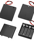 Go Big Or Go Home Heavy Duty 4 Aa Battery Holder With Switch And Tipped Leads For Snappy 6 Volt Hookups, black plastic, 4-cell battery case.