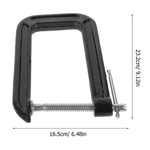 Heavy Duty Universal Three Inch Tabletop Mounting Clamp For Woodworking And Desk Fixtures With 180mm Jaw Opening, cast steel C clamp.