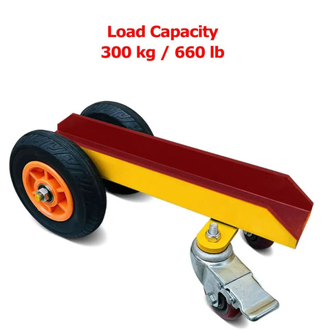 Beefy Heavy Duty Sheet Metal Hand Truck With 8.5 Cm 3.3 In Aisle Width, Rugged Manganese Steel Construction, Rust Resistant Coating, Built For I Beam And H Beam Tracks, Durable And Stable, 8 Inch Pneumatic Dual Wheels And Swivel, 300 kg load capacity
