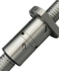Close-up of 2505 Machined Ballscrew With Customizable Length And Roller Drive Double Ball Nut For CNC Parts