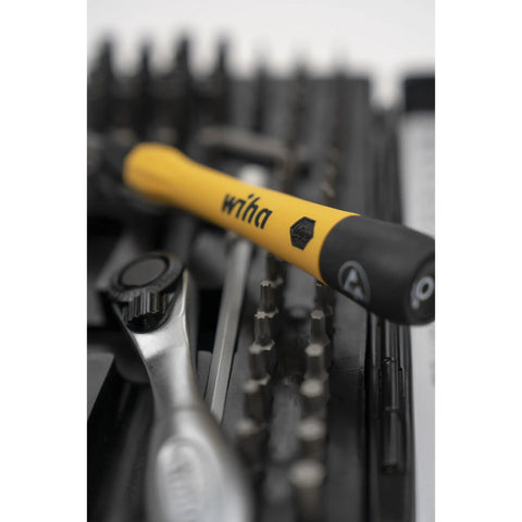 65 Piece System 4 ESD Safe Master Technician Ratchet And MicroBits Set Built For Pros with cushioned grip and MicroBit adapter
