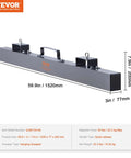 Absolute Beast 93 Pound Hanging Magnetic Sweeper Mounts To Forklifts And Overhead Rigs Heavy Duty metal pickup tool, 59.9in length.