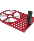 Adjustable Aluminum Alloy Trimming Machine Workbench Base Plate for Routers 65mm to 132mm with carry handle in red finish