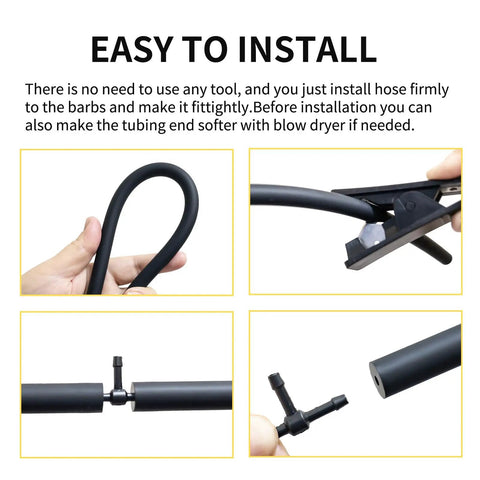 Steps to install Matte Black Silicone Vacuum Hose Kit 10 Ft With 6 Pieces And 12 Sizes Includes All The Right Sizes For Vacuum Lines