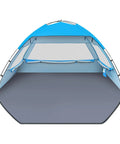 Tons Of Room Beach Shade Tent For 3 To 10 People With UPF 50 Plus UV Protection Lightweight Pop Up Sun Shelter, open front view.