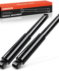 Rear Gas Shock Absorber Struts for Chevrolet Silverado 1500 2007-2018 and GMC Sierra 1500 2019 in black with packaging box