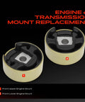 Keep Your Daily Driver Smooth And Steady With This Beefy Set Of Two Engine Motor Mounts Designed For Audi A3 Gti Cc Eos And Jetta 2005 To 2016 Bolt On Install, showing front upper and lower engine mounts.