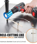Double Head Metal Sheet Nibbler Cutter For Drill Circle Cutting Kit With Wrench And Accessories Burr-Free Edges Up To 14 Gauge Steel