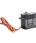 Hella Smooth 35Kg Aluminum Alloy RC Servo Featuring Kickass Metal Gears showing side view with wires attached for RC steering upgrade.
