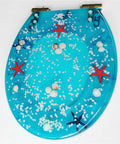 Top Shelf Soft Close Resin Toilet Seat With Built In Led Glow And Heavy Duty Stainless Steel Hinges Quick Release Mounting Kit For Zero Drama Install And Ultra Comfy Fit Everywhere, featuring a beach-themed design.