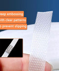 Embossed texture of Heavy Duty PP Strapping Coil Kit 0.59 In Wide X 0.0315 In Thick, 330 Lb Break Strength, White Poly Strapping