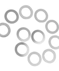 1/2 x 28 barrel shim set of silver metal washers for muzzle brake alignment (11 thicknesses).