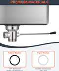 4 Pack Kitchen Sink Gasket Set With 3.5 Inch Drain Seals, 2 Rubber Washers And 2 Paper Washers For One Half And Three Compartment Sinks, Putty-Free, No Plumber Putty Needed, Easy DIY Install And Leakproof Seal, rubber and paper washers