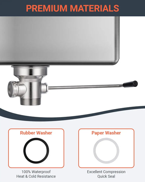 4 Pack Kitchen Sink Gasket Set With 3.5 Inch Drain Seals, 2 Rubber Washers And 2 Paper Washers For One Half And Three Compartment Sinks, Putty-Free, No Plumber Putty Needed, Easy DIY Install And Leakproof Seal, rubber and paper washers