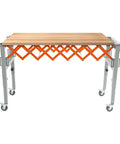 Heavy Duty Adjustable Conveyor Roller Table With Swivel Casters And Hooks, Flexible Extendable industrial stand on wheels.