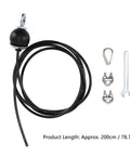 Durable Fitness Pulley Cable With Stop Ball For Home Gym DIY Setup Versatile Cable Pulley System For Strength Training And Weightlifting Easy Install Pro Grade ABS And Steel Build, 200cm length