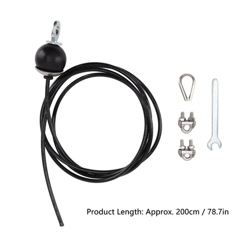 Durable Fitness Pulley Cable With Stop Ball For Home Gym DIY Setup Versatile Cable Pulley System For Strength Training And Weightlifting Easy Install Pro Grade ABS And Steel Build, 200cm length