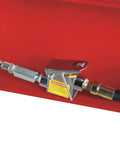 Heavy Duty 50 Ton Air Hydraulic Shop Press With Auto Pump Motor and Sliding Offset Head air hose connection detail.