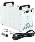 CW-3000 Water Chiller For Laser Engraving Machines, Industrial 8L Thermolysis Cooling System with accessories and power cord