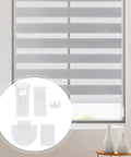 32 Piece Pleated Blind Repair Kit With Easy To Install Parts For Quick Fixes And Replacement Accessories Compatible With Most Pleated Window Blinds Tough Tools For Home Improvement And DIY Projects, showing parts and repaired blind installed.