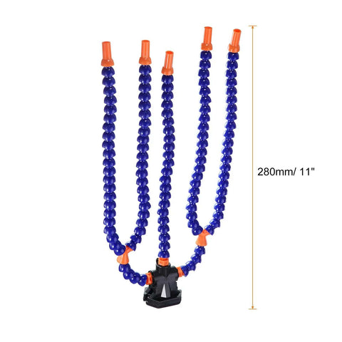 Pro Soldering Helping Hands Clamp Stand With Flexible Gooseneck Arms And 5 Rotatable Alligator Clips, Blue, 11 Inch, side view