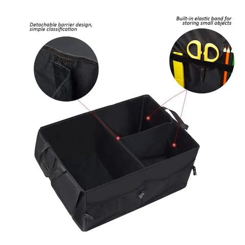 Car Trunk Backseat Organizer For SUV Eight Pocket Waterproof And Dustproof Cargo Net Storage with foldable design and compartments