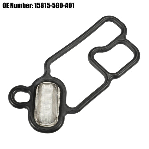 Solenoid Gasket Spool Valve Filter Screen For Honda Black Pack Of 1 Easy Install To Stop Oil Leaks And Clogged Screen In VVT System OEM Ready OE 15815 5G0 A01