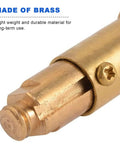 Close-up view of solid brass mechanism in Slick Pair Of Solid Brass Basin Sink Drain Plugs With Smooth Push Pop Up Mechanism.