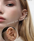 16G Helix Earrings With V Shaped CZ Inlay 316L Surgical Steel Cartilage Jewelry displayed on ear, close-up view