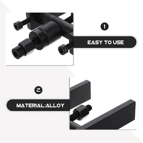 Heavy Duty Motorcycle Wheel Bearing Puller Kit Featuring 2 Jaw Mechanical Extractor Bearing Separator Tool Good For Bike Repair And Garage Fixes Built Like A Beast To Handle Stubborn Wheels Without Breaking A Sweat Or Spending More Than Necessary, alloy tool close-up