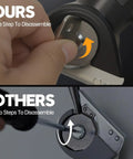 Comparison of disassembly methods for SeeSE Electric Box Cutter Cordless Rechargeable Scissors, one step vs two steps.