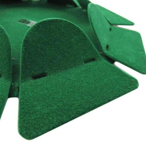 Close-up of Two Pack Green All Direction Golf Putting Cup Indoor Outdoor Practice Hole Metal 18 cm Diameter Lightweight Portable Putting Aid